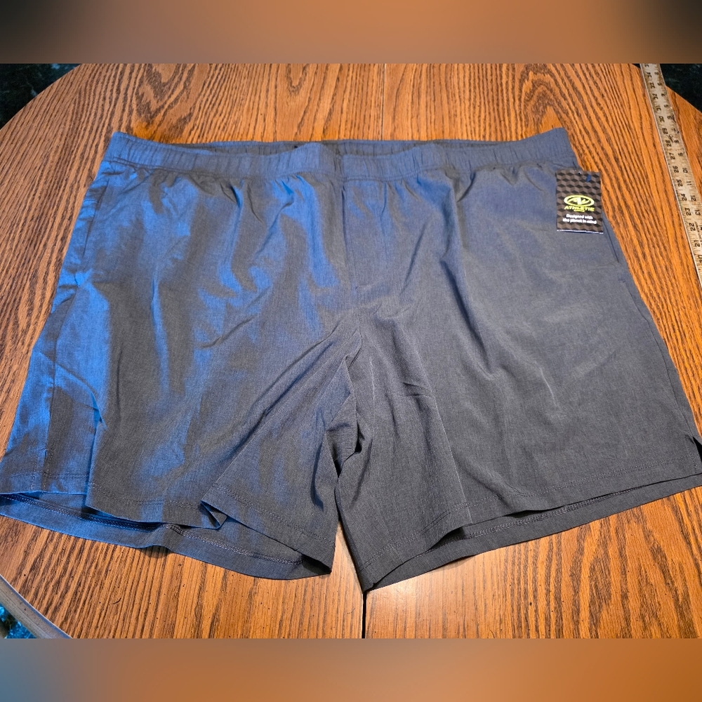 NWT Athletic Works Woven Shorts Men's Size 3XL In Graystone Heather